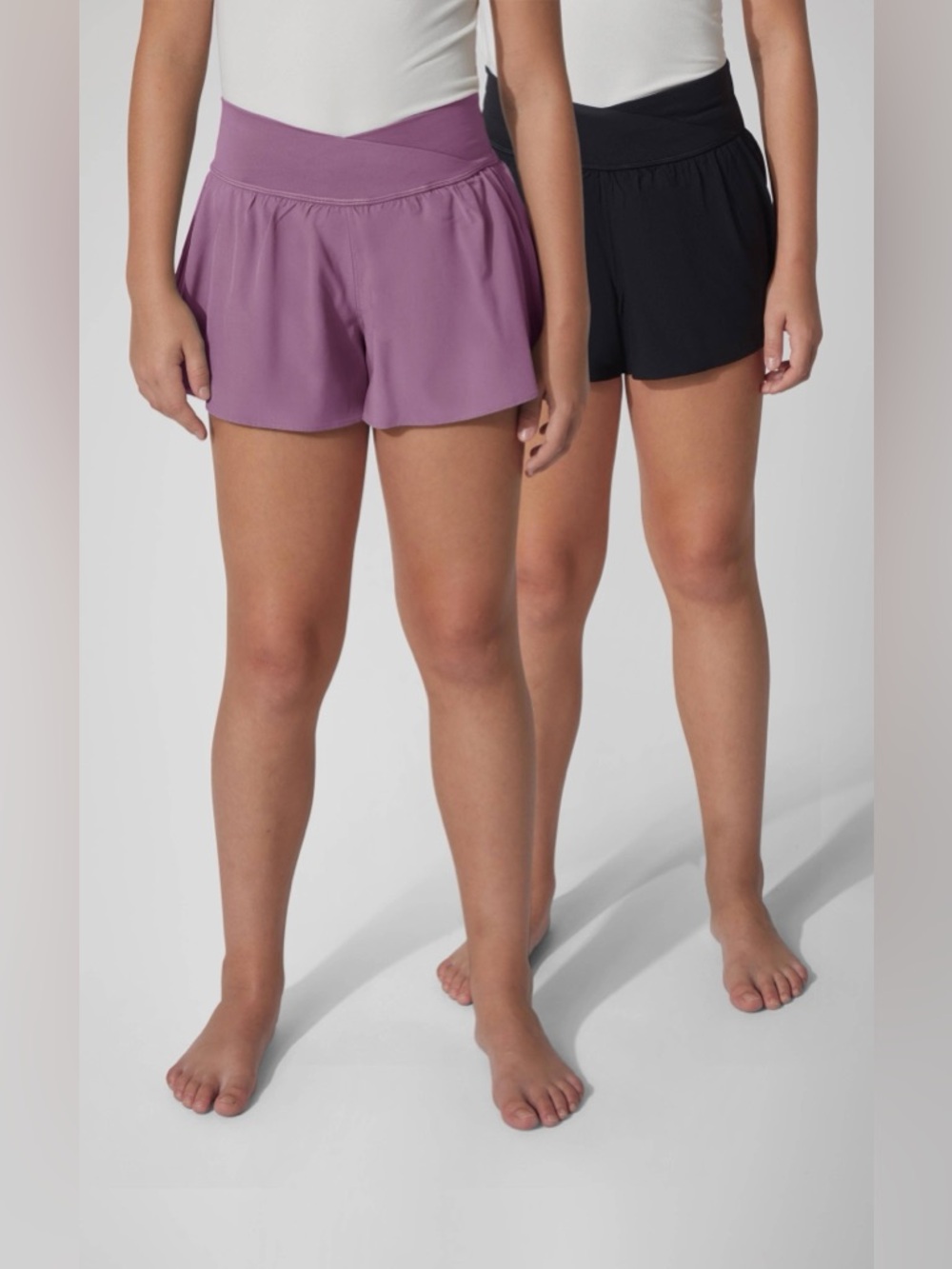 Girls 2 Pack Crossover Hybrid Short w Inner Pant